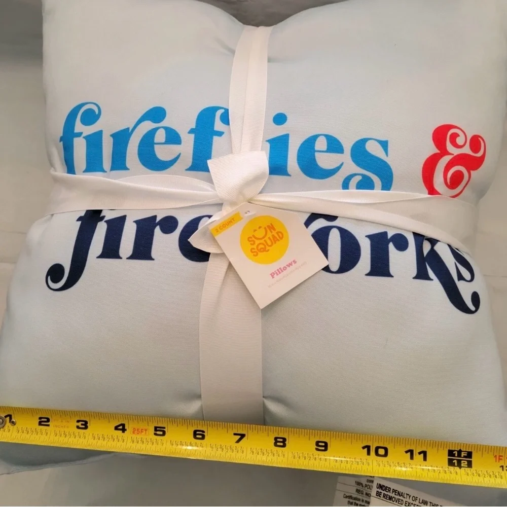 Target Sun Squad Blue, Red and Navy 'fireflies & fireworks' Decorative Pillow